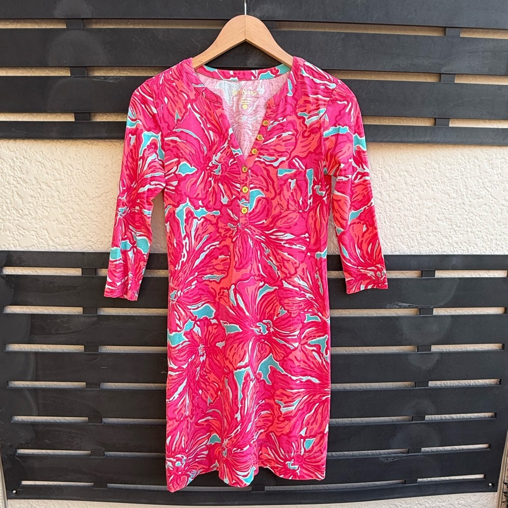 Lilly Pulitzer Pink and Blue Floral Dress